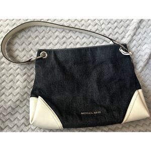 Michael Kors Denim and White leather handbag